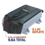 Energizer EN548 500W Power Inverter 12V DC to 120V AC with 4 USB Ports thumbnail 5