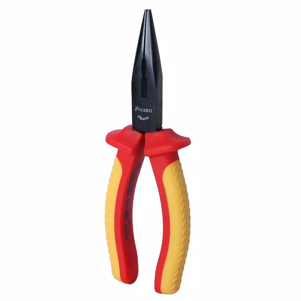 Pro'sKit 1000V Insulated Long-Nosed Pliers, VDE Approved, IEC 60900 Certified