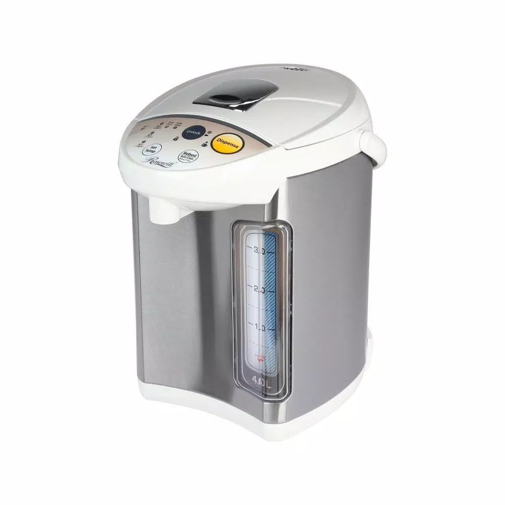 Rosewill RHAP-16001 16-Cup Electric Kettle and Hot Water Dispenser, Dual Dispense Modes, White/Stainless Steel