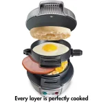 Hamilton Beach 600W Silver Non-Stick Breakfast Sandwich Maker thumbnail 2