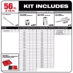 Milwaukee M18 FUEL Impact Wrench & 117-Pc Ratchet, Socket, and PACKOUT Modular Storage Combo Kit thumbnail 2