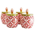 Urban Market Gibson Urban Market Life on the Farm 4-Piece Red Durastone Canister Set, 1.7 Qt. thumbnail 1