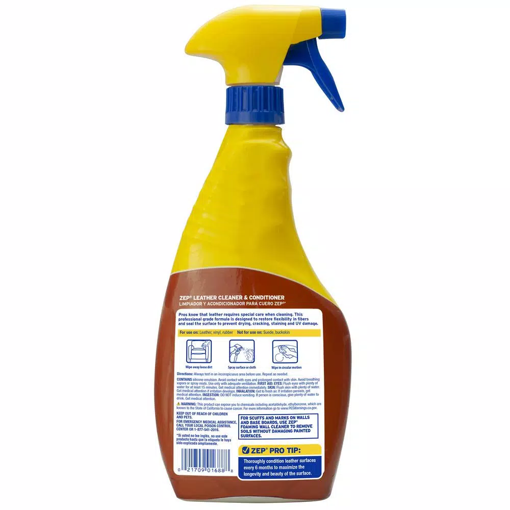 Zep Leather Cleaner and Conditioner, 24 oz.
