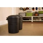 Rubbermaid Roughneck 20 Gallon Round Trash Can with Lid, Black thumbnail 5