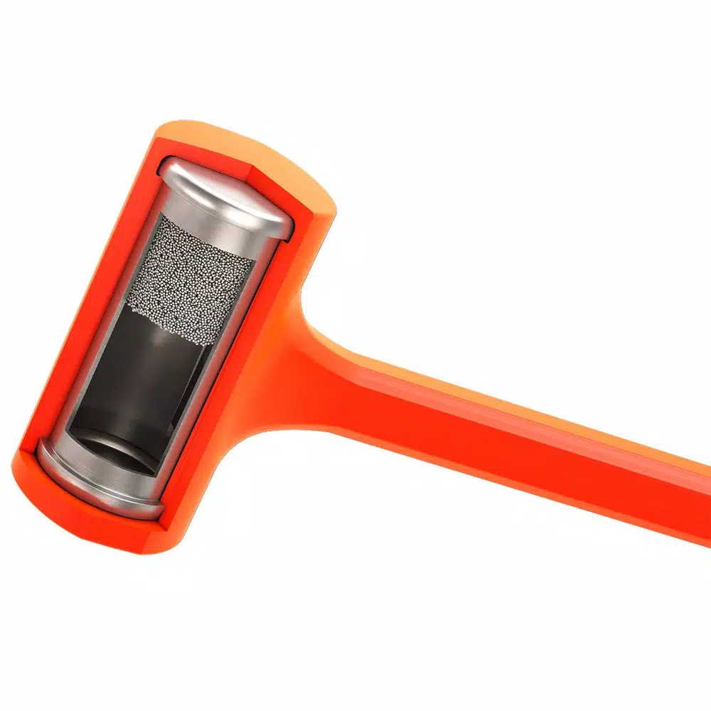 Bon Tool 3 lb. Dead Blow Hammer with Steel Shot Core and High-Impact Poly Jacket