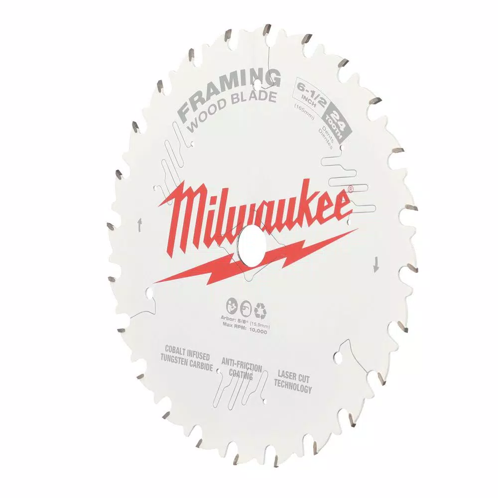 Milwaukee 6-1/2 in. 24-Tooth Framing Circular Saw Blade
