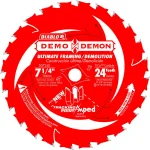 DIABLO Freud Demo Demon Amped 7-1/4 in. 24-Teeth Circular Saw Blade for Framing and Demolition thumbnail 1
