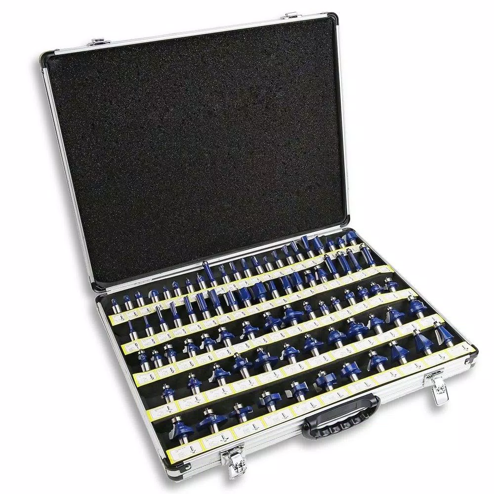 Stark 80-Piece Tungsten Carbide Multi-Purpose Router Bit Set with Aluminum Carrying Case