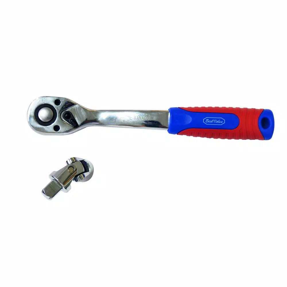Best Value 21-Piece 1/2 in. Metric Socket Set with Ratchet, Extension Bar, and Blow Mold Case