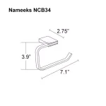 Nameeks General Hotel Modern Toilet Paper Holder, Polished Chrome thumbnail 2
