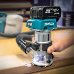 Makita 18V LXT Brushless Cordless Compact Router Kit with 5.0 Ah Batteries (XTR01T7) thumbnail 12