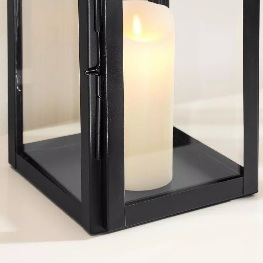 Home Decorators Collection Black Metal Candle Lanterns, Set of 2