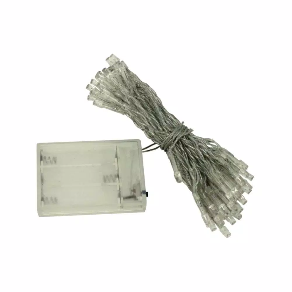 ALEKO 50-Light LED Warm White Battery Operated String Lights, 16 ft. Wire (Lot of 5)