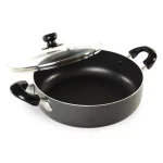 Better Chef 14 in. Aluminum Nonstick Frying Pan with Glass Lid, Gray thumbnail 1