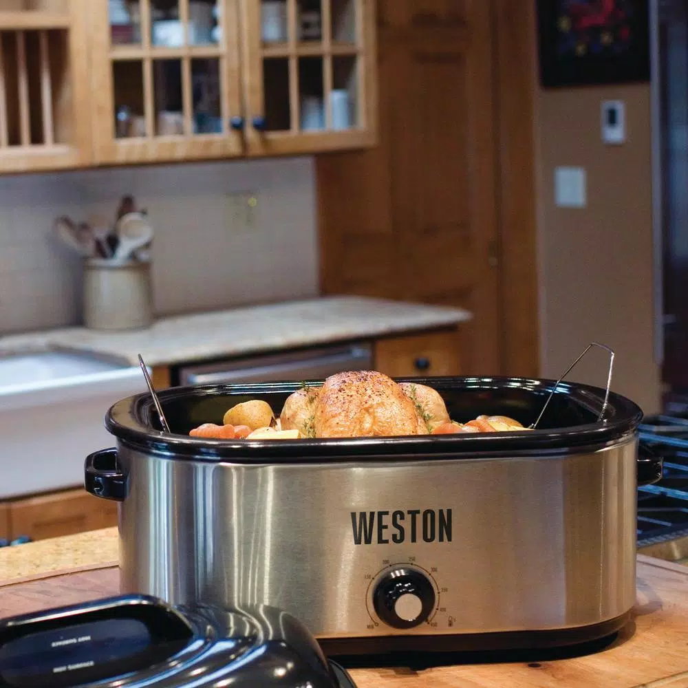 Weston 22 Qt. Stainless Steel Electric Roaster Oven, 1450W