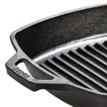 Lodge 10.5 in. Square Cast Iron Grill Pan, Black thumbnail 5