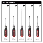 Milwaukee 5-Piece Cushion Grip Screwdriver Set with Tactile ID thumbnail 3