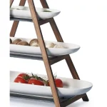 Villeroy & Boch Artesano 4-Piece Tiered Server Set with Porcelain Bowls, Acacia Wood & Slate thumbnail 2