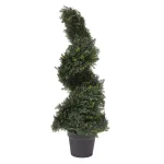 Pure Garden 36 in. Artificial Cypress Spiral Topiary with Pot thumbnail 1