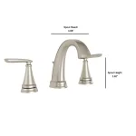 American Standard Somerville 8 in. Widespread Bathroom Faucet with Pop-Up Drain, Brushed Nickel thumbnail 4