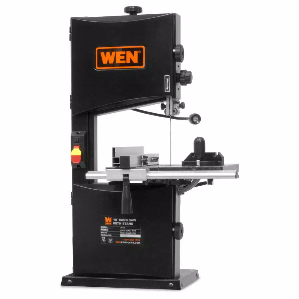 WEN 10 in. 2-Speed Band Saw with Stand and Worklight, 3.5 Amp