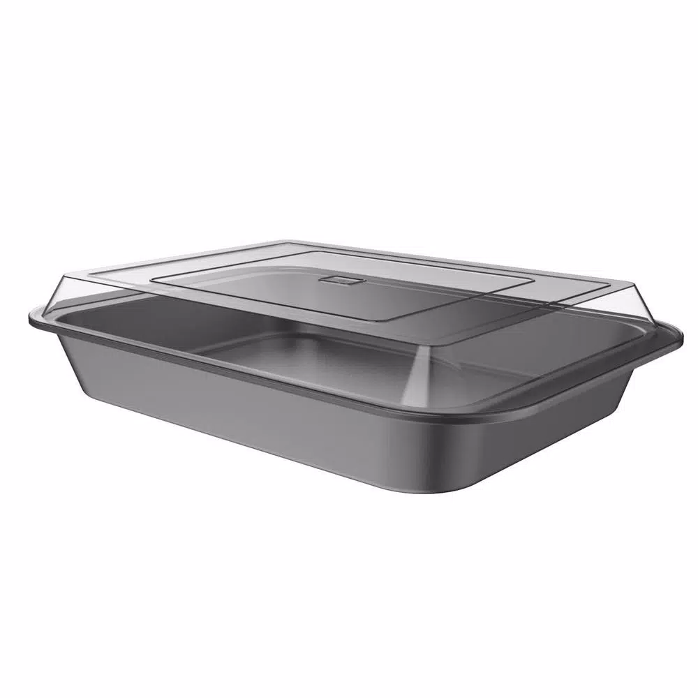 Trademark Classic Cuisine 9x13 Nonstick Cake Pan and Lid Set, Carbon Steel Rectangle Baking Pan