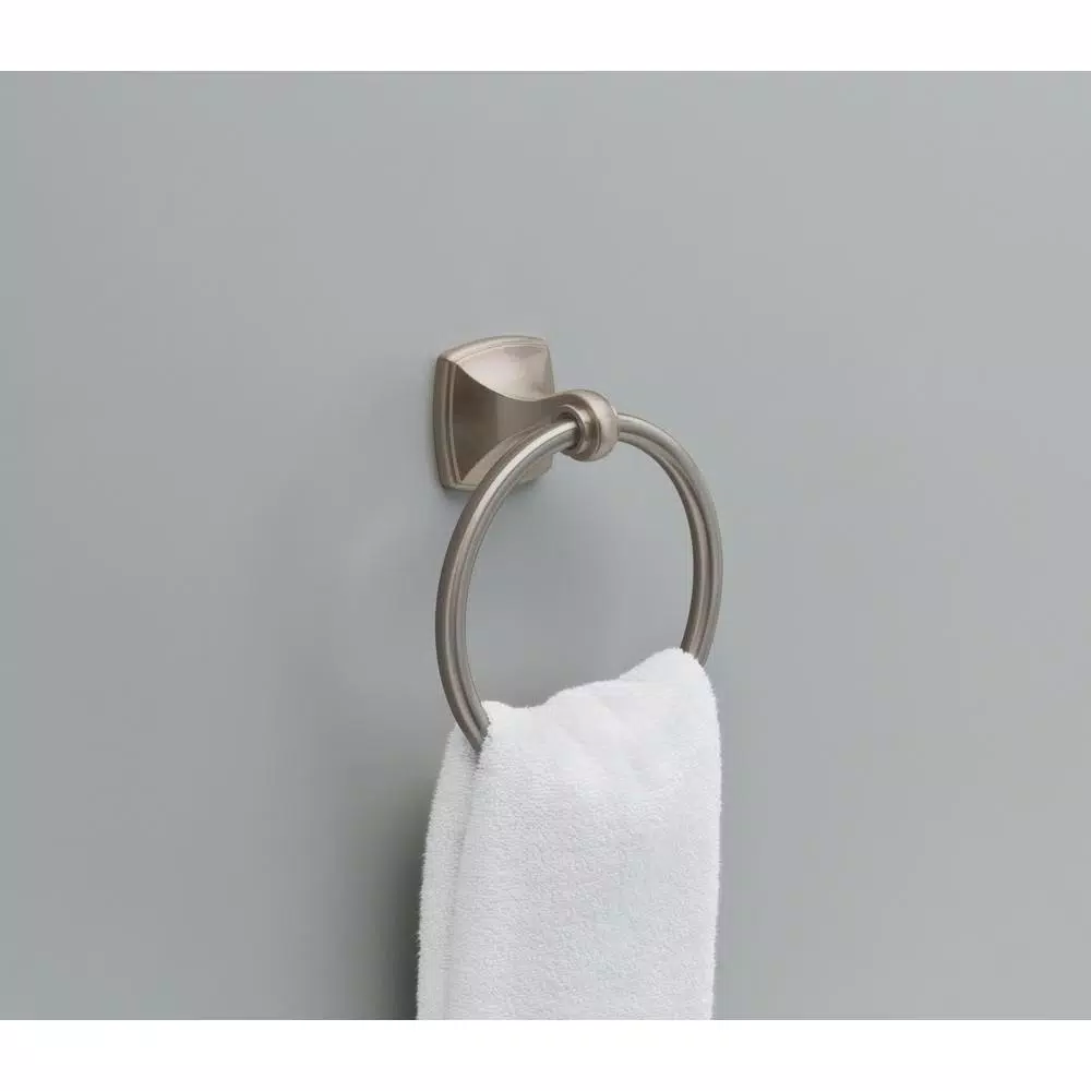Delta Amaya Brushed Nickel Towel Ring with SpotShield Technology