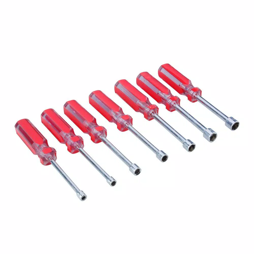 Worker The Worker 7-Piece Metric Hollow Shaft Nut Driver Set, 5 mm to 12 mm