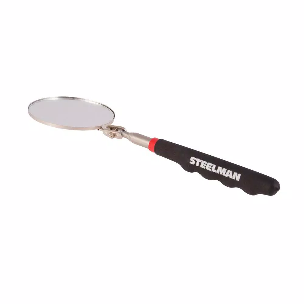 Steelman 41820 29 in. Telescoping Inspection Mirror with 3.25 in. Round Articulating Mirror