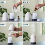 Airome Harmony 9.3 in. Ultrasonic Essential Oil Diffuser with Ceramic Sleeve thumbnail 5