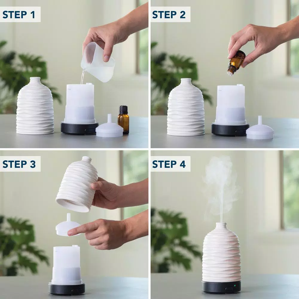 Airome Harmony 9.3 in. Ultrasonic Essential Oil Diffuser with Ceramic Sleeve