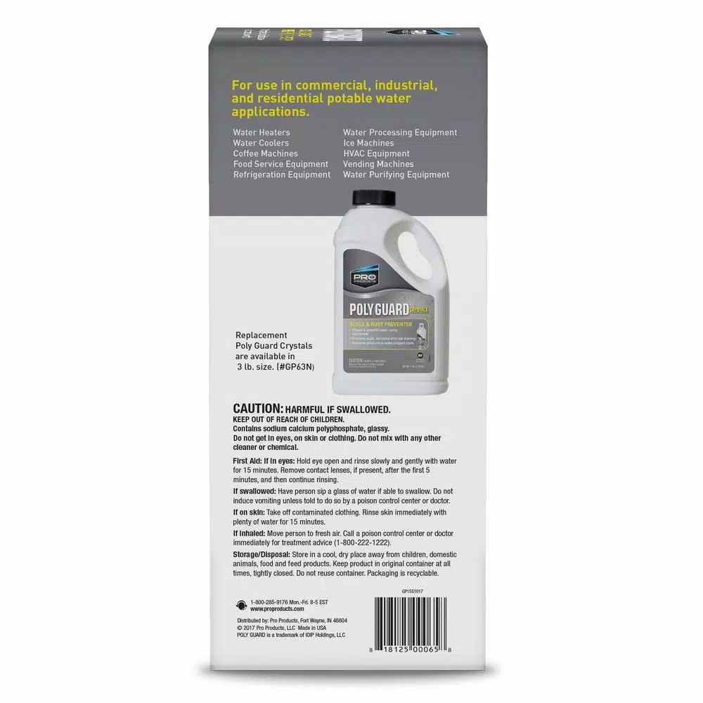 Pro Products Poly Guard Crystal System - 1.5 lbs Hard Water Scale & Corrosion Defense