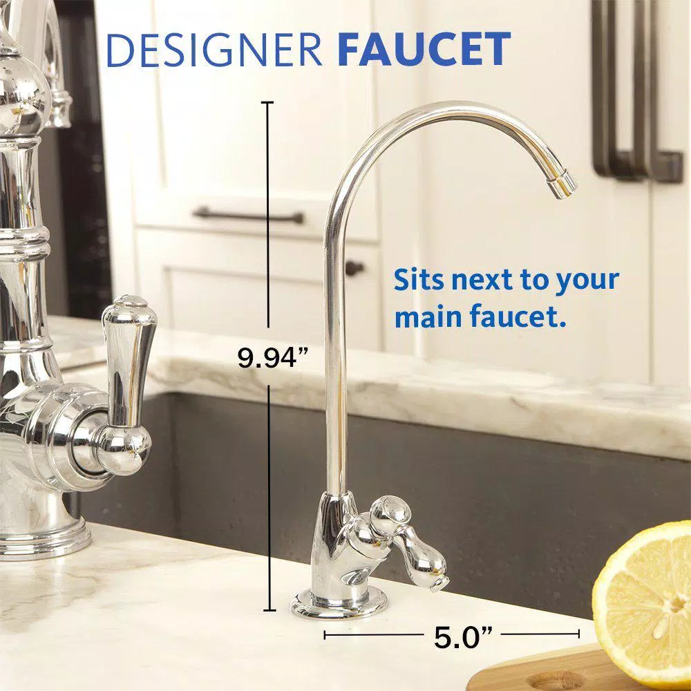 Aquasana OptimH2O Reverse Osmosis Claryum Under-Counter Water Filtration System with Chrome Faucet
