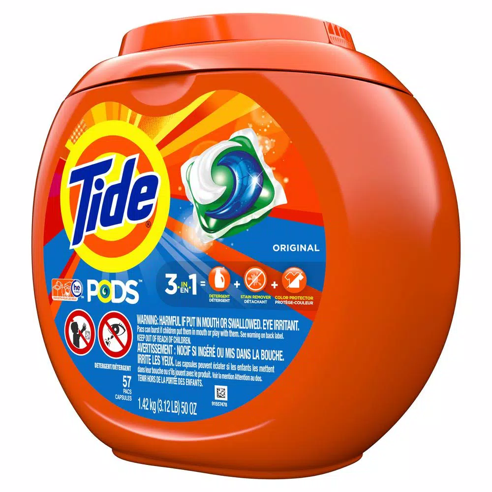 Tide PODS Original Scent Laundry Detergent Pods, 57-Count