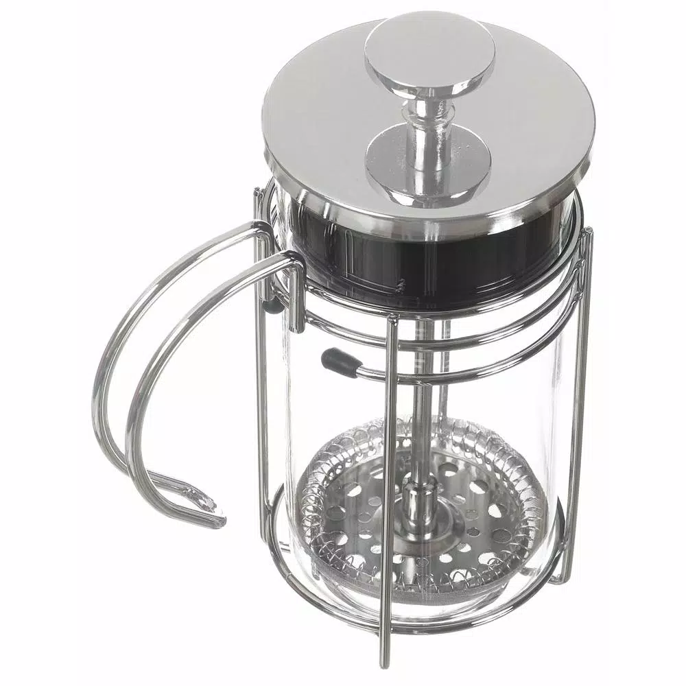 GROSCHE Madrid 3-Cup French Press Coffee and Tea Maker, Chrome Housing with Borosilicate Glass