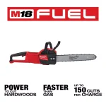 Milwaukee M18 FUEL 18V Cordless Brushless Landscaping Combo Kit: String Trimmer, Blower, Hedge Trimmer & Chainsaw thumbnail 8