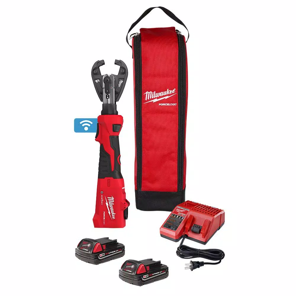 Milwaukee M18 FORCE LOGIC 6-Ton Cordless Utility Crimping Kit with Kearney Jaw