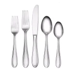 Hampton Signature Gourmet Frosted 20-Piece Stainless Steel Flatware Set thumbnail 1