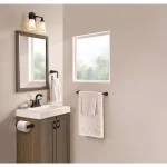Moen Hensley 3-Piece Matte Black Bath Hardware Set with 24 in. Towel Bar, Paper Holder, and Towel Ring thumbnail 2
