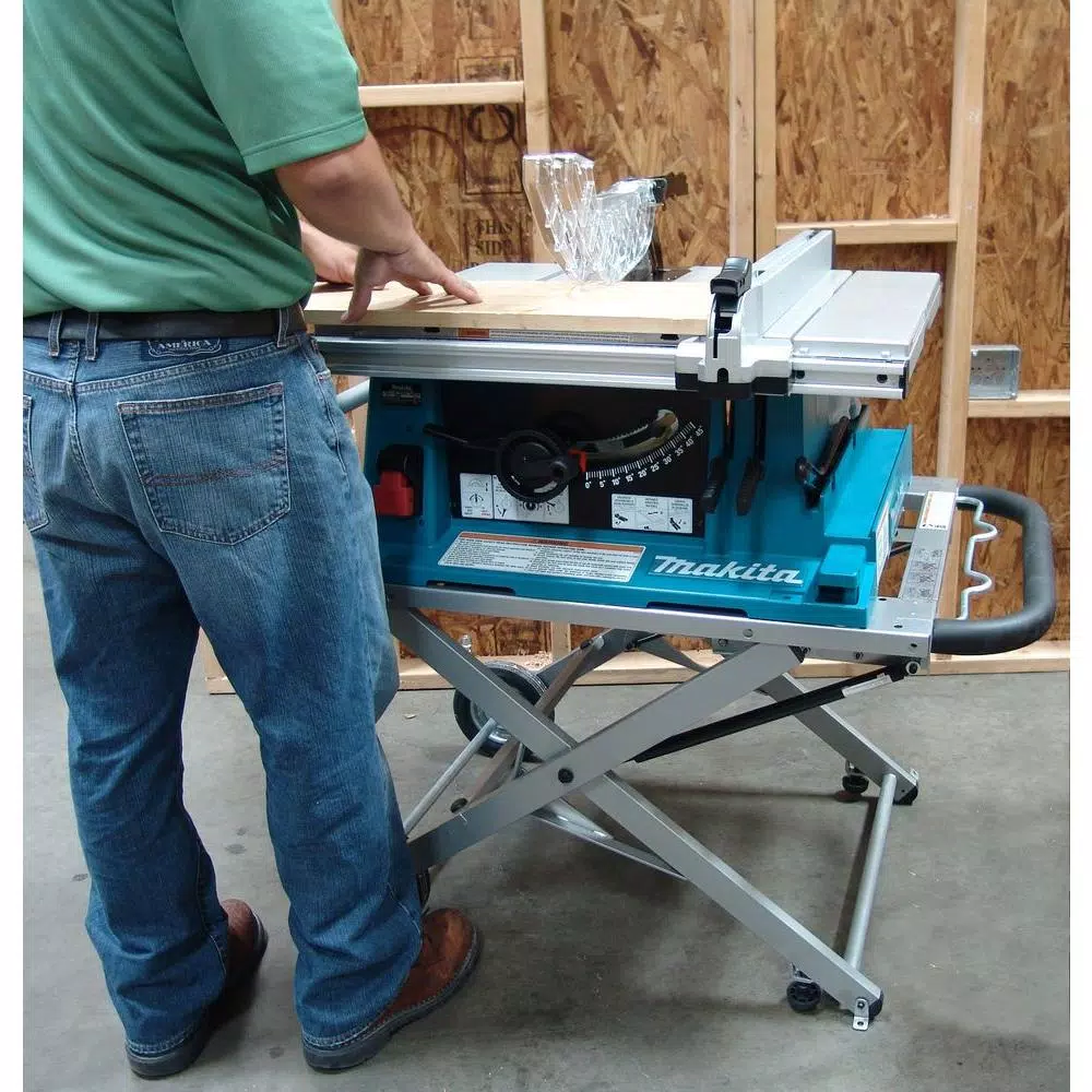 Makita 15 Amp 10 in. Corded Contractor Table Saw with Portable Stand, 25 in. Rip Capacity