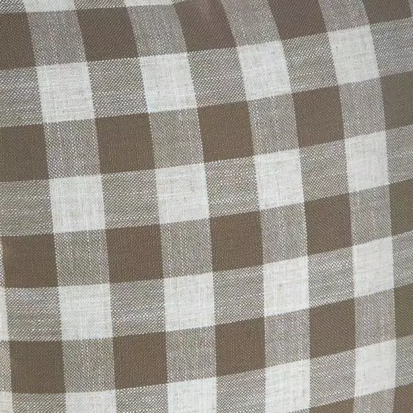 Unbranded Liza Taupe Buffalo Check Plaid Throw Pillows, 18 in. x 18 in. (Set of 2)