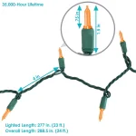 Sunnydaze Decor 23 ft. Orange M6 Smooth LED String Lights, 70-Count, Indoor/Outdoor thumbnail 5
