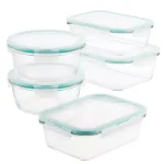 Lock & Lock Purely Better 10-Piece Borosilicate Glass Food Storage Container Set thumbnail 1