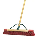 Harper 24 in. Outdoor Push Broom with 60 in. Lacquered Hardwood Handle thumbnail 1