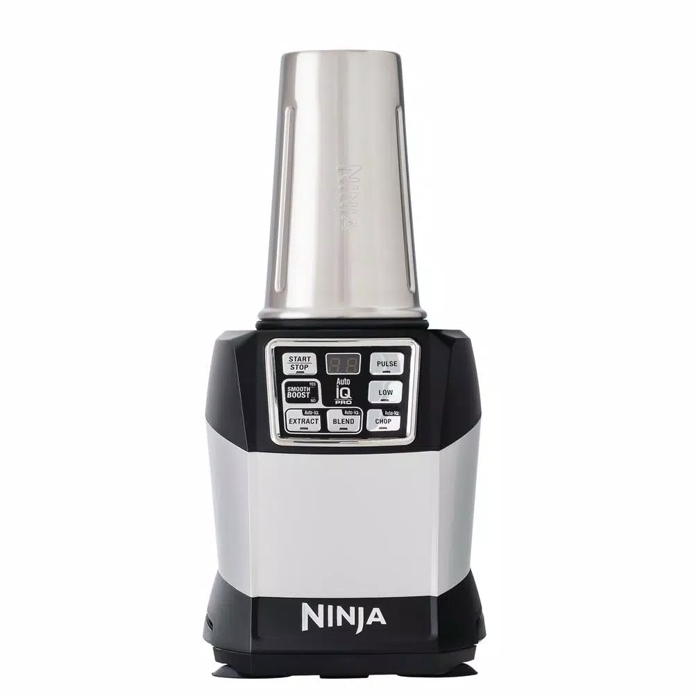 NINJA Nutri Ninja Auto-iQ 40 oz. 5-Speed Blender with Smooth Boost and Travel Cups, Black