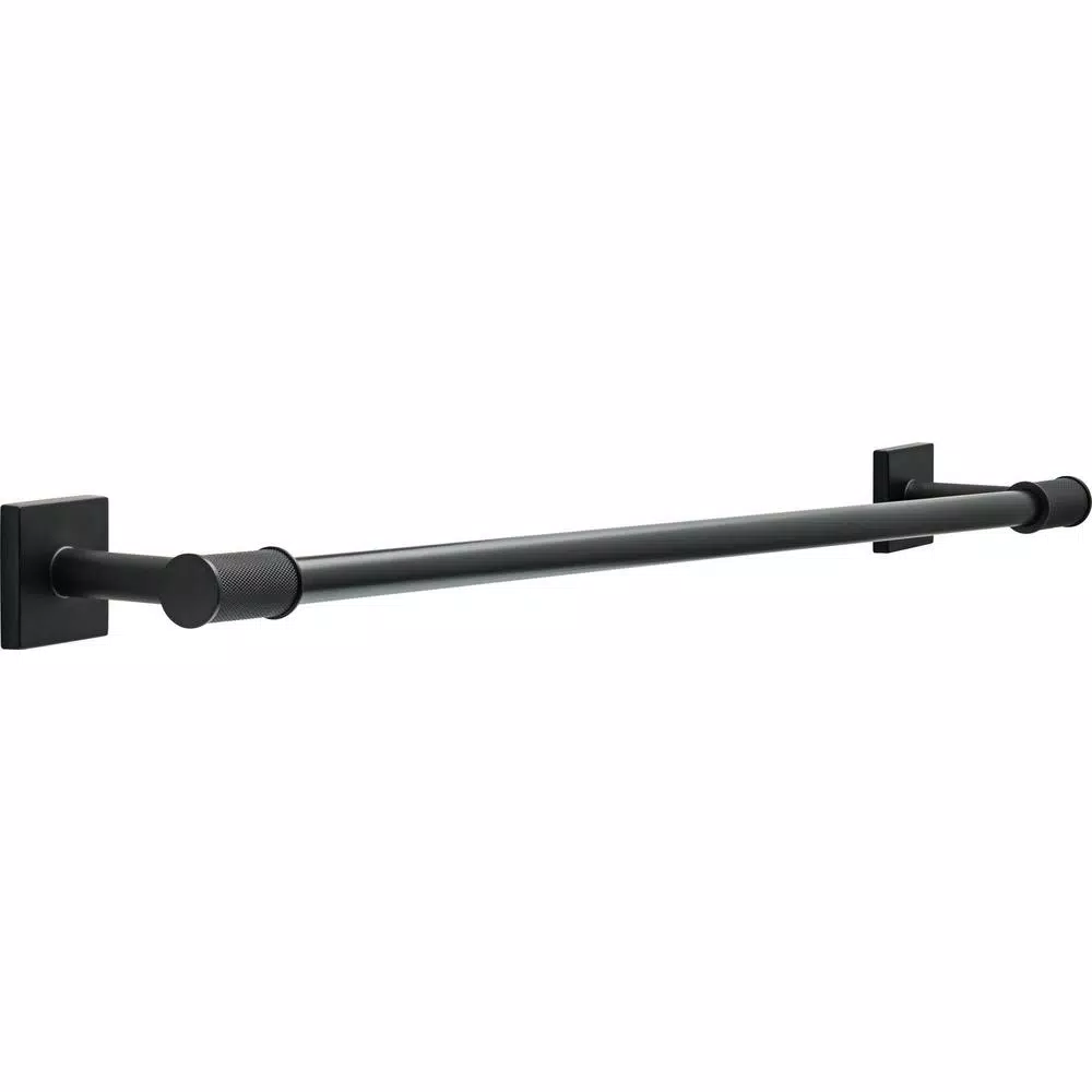 Delta Averland 24 in. Matte Black Towel Bar, Contemporary Zinc Construction
