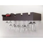Kiera Grace Kieragrace Ellington Espresso Wall Mounted Wine Rack & Glass Holder thumbnail 6