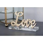 LITTON LANE Modern Gold and Silver Aluminum "Love" Letter Cut-Outs, Set of 2 thumbnail 1