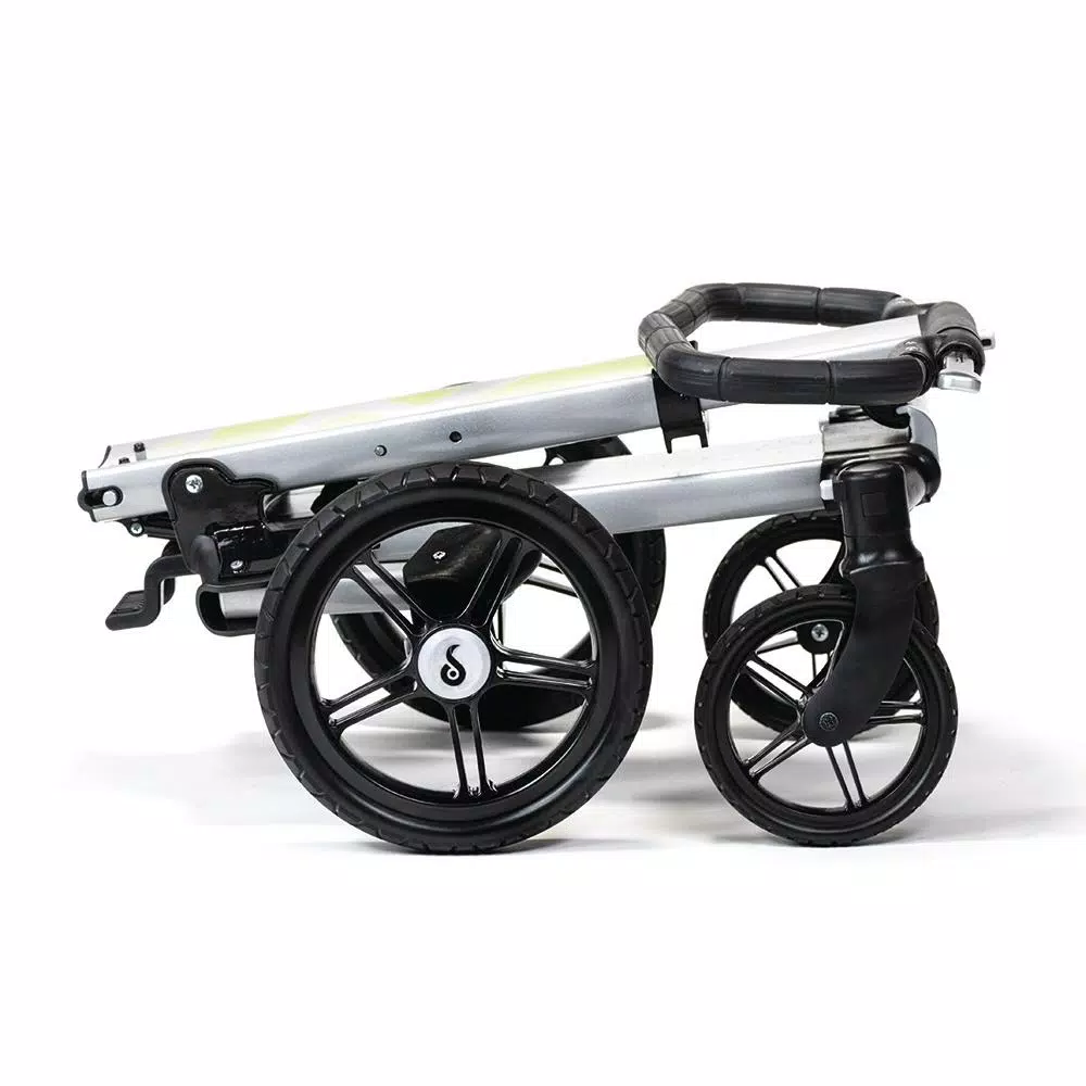 Unbranded Scout Folding Aluminum Cleaning Cart with Removable Baskets and Swivel Wheels