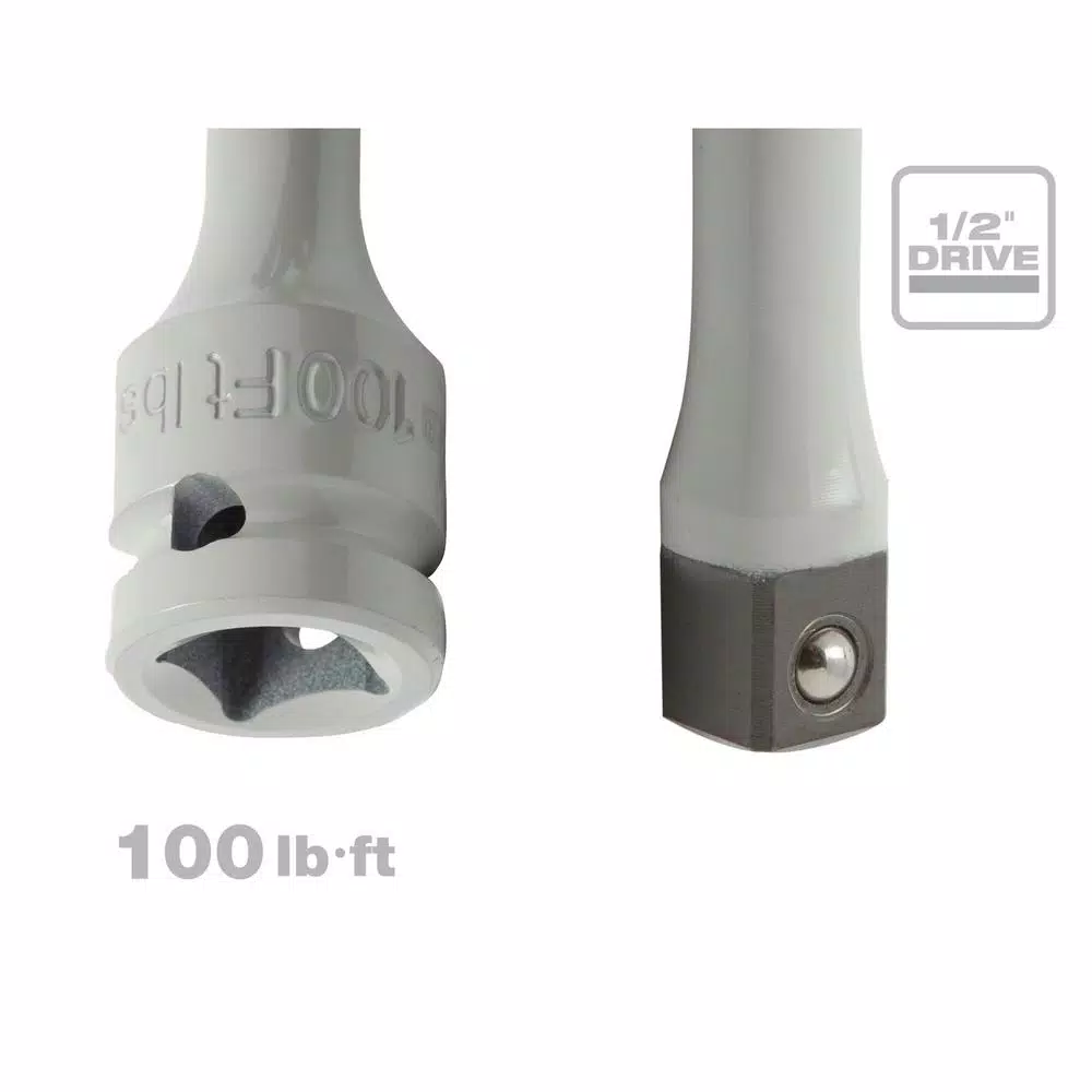 Steelman 50090A 1/2 in. Drive 100 ft. lb. Torque Extension Bar, Grey